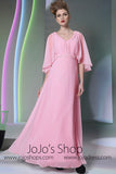 Pink Modest Formal Prom Evening Dress DQ830929