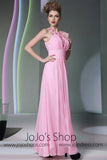 Pink Low Back Halter Formal Dress DQ830938