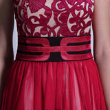 Red Lace Formal Prom Evening Dress DQ830969
