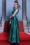 Teal Jewel Neck Formal Prom Evening Dress DQ830972
