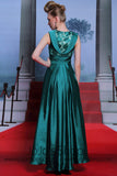 Teal Jewel Neck Formal Prom Evening Dress DQ830972