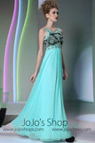 Blue Empire High Waist Formal Prom Evening Dress DQ830977