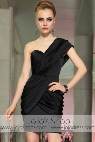 Little Black Short Tulip Skirt Bridesmaid Evening Formal Dress DQ86047