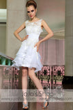 White Lace Short Party Cocktail Evening Formal Dress DQ86052