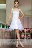 White Lace Short Party Cocktail Evening Formal Dress DQ86052