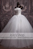 Copy of Strapless Daisy Floral Ball Gown Princess Wedding Dress | G1092