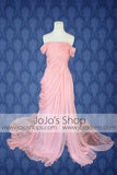 Anna Celebrity Red Carpet Pink Off Shoulder Dress