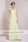 Yellow Grecian Formal Prom Evening Formal Dress RE88830