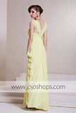 Yellow Grecian Formal Prom Evening Formal Dress RE88830