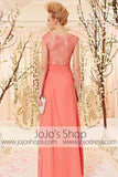 Grecian Orange V Neck Evening Gown