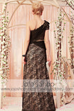 Mystic One Shoulder Black Lace  Evening Dress CX830285