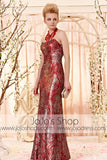 Stunning Red and Silver Sequins Strapless Evening Dress CX830303