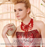 Stunning Red and Silver Sequins Strapless Evening Dress CX830303