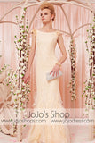 Retro Yellow Low Back Sleek Ruffle Evening Dress CX830383