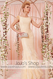 Retro Yellow Low Back Sleek Ruffle Evening Dress CX830383