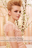 Princess Peach Pink Puff Sleeves Formal Dress