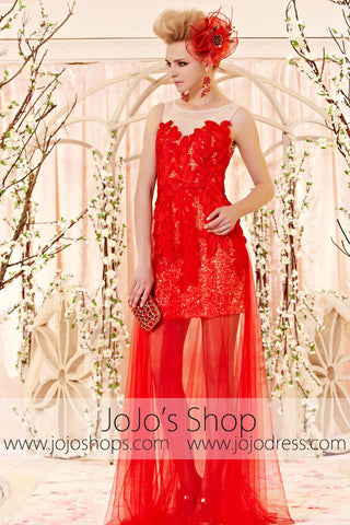 Retro Red Vintage Style Evening Dress CX830396