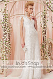 Silver White Sparkly Lace 2 Piece Black Tie Evening Dress CX830399