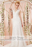 Silver White Sparkly Lace 2 Piece Black Tie Evening Dress CX830399