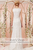 Silver White Sparkly Lace 2 Piece Black Tie Evening Dress CX830399