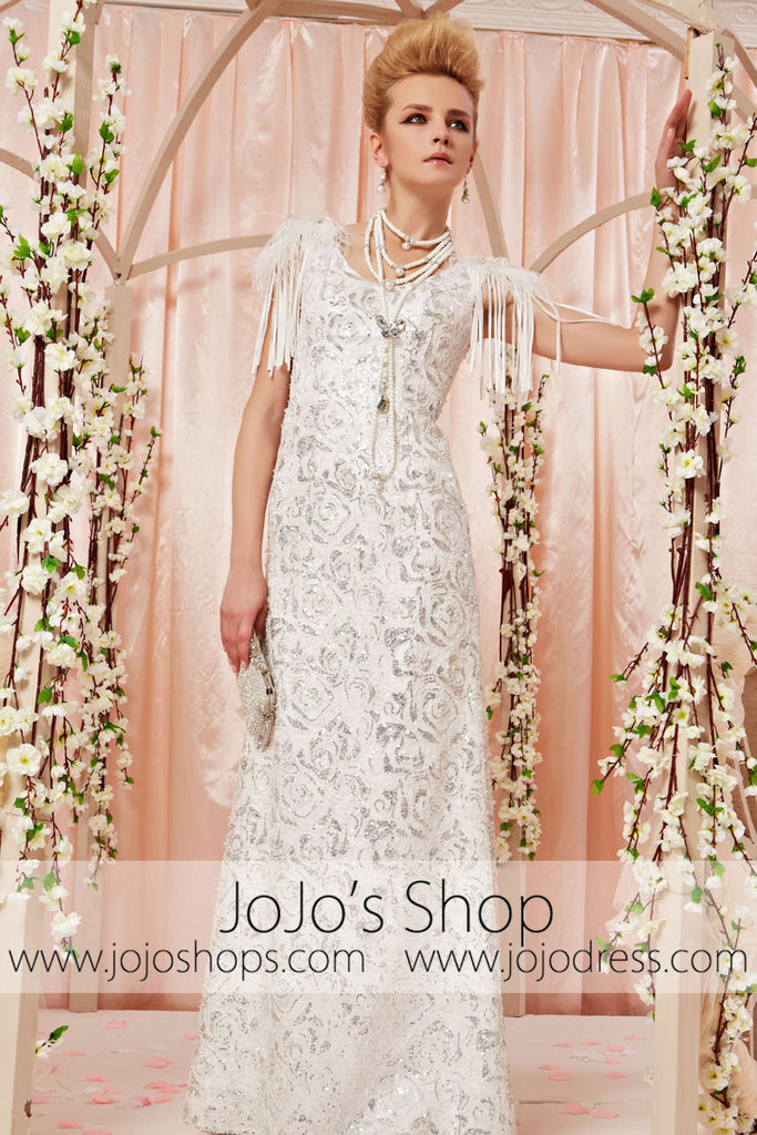 Silver White Short Sleeves Beauty Pageant Dress CX830505
