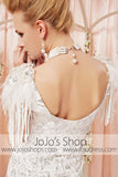 Silver White Short Sleeves Beauty Pageant Dress CX830505