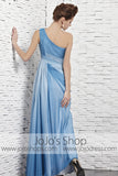 Grecian Changing Blue One Shoulder Home Coming Dress CX881121