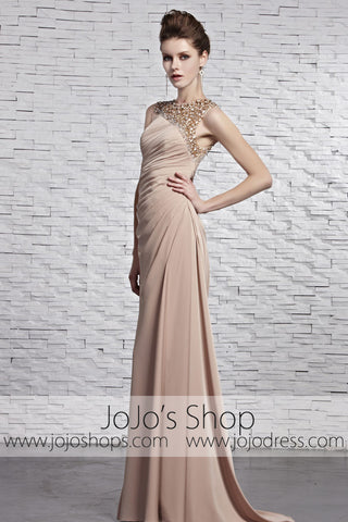 Light Brown Stylish Evening Dress CX881359