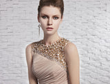 Light Brown Stylish Evening Dress CX881359