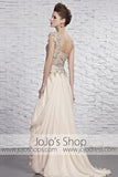 Grecian Beige Champagne Goddess One Shoulder Beauty Pageant Dress CX881369