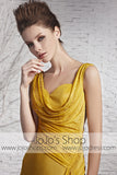 Grecian Gold V Neck Goddess Formal Beauty Pageant Evening Dress CX881383