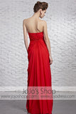 Hot Timeless Red Strapless Grecian Beauty Pageant Evening Dress CX881520