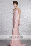 Blush Pink Stylish Cap Sleeves Prom Formal Evening Dress CX881522