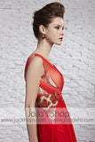 Grecian Feminine Celebrity Red Carpet Pageant Evening Formal Dress CX881569