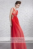 Grecian Feminine Celebrity Red Carpet Pageant Evening Formal Dress CX881569