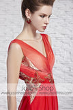 Grecian Feminine Celebrity Red Carpet Pageant Evening Formal Dress CX881569