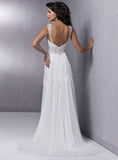 Grecian Chiffon Wedding Dress with Empire Waist